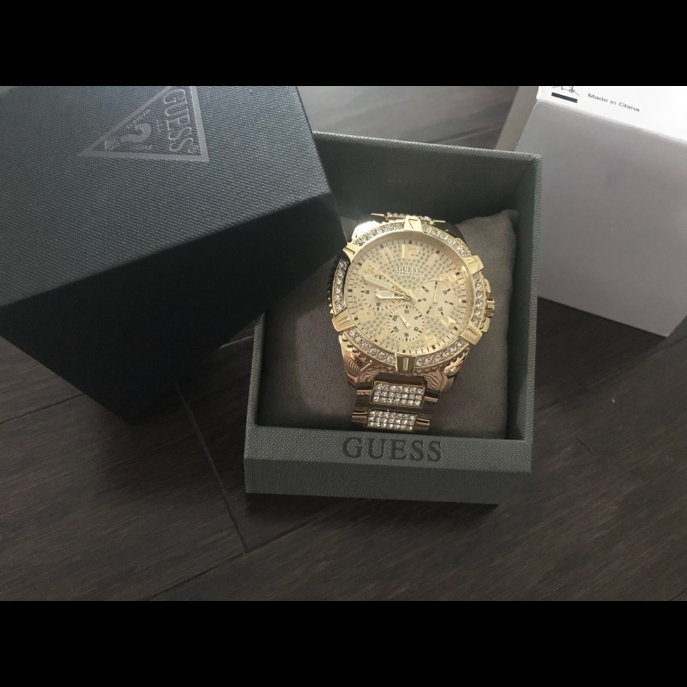 Men’s Gold Guess Watch NWT